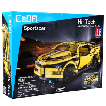 Klocki techniczne CaDA 419 el. Zdalnie sterowane auto sportowe dla dzieci 6+